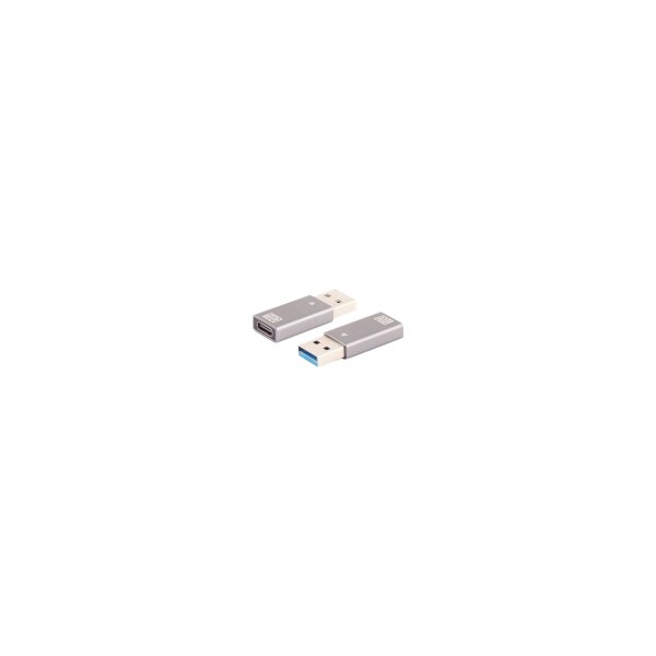 shiverpeaks®--Adapter USB A Stecker auf USB C Buchse, 3.1, 10Gbps, Metallauführung