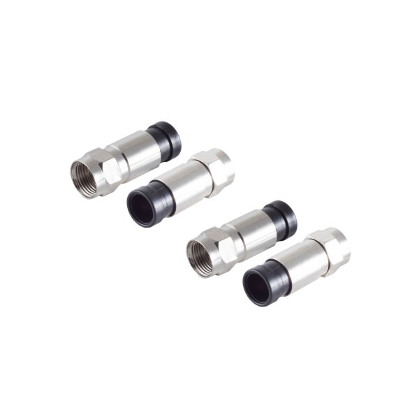 shiverpeaks®--Stecker-SET, 2x F-Kompressionstecker für Kabel 7mm