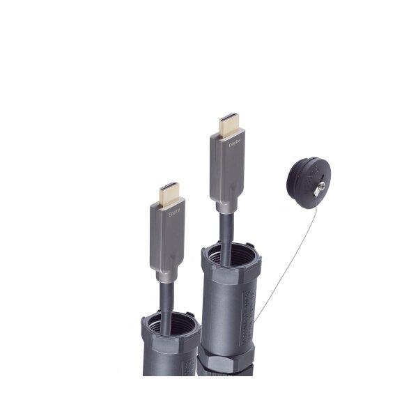 shiverpeaks®--HDMI Anschlusskabel-Optisches HDMI Trittfest (Armored) Kabel, 4K, 7,5m