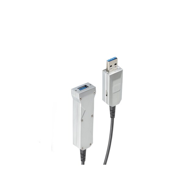 shiverpeaks®--USB Verlängerung Optisch USB 3.0 A Stecker auf USB 3.0 A + USB Micro B Buchse, 10,0m