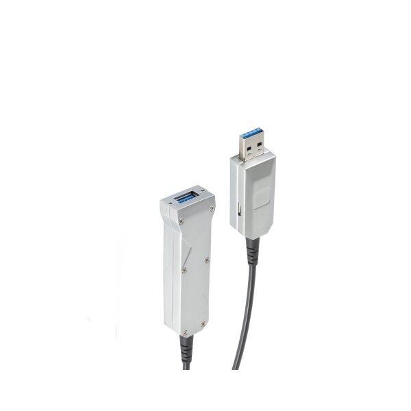 shiverpeaks®--USB Verlängerung Optisch USB 3.0 A Stecker auf USB 3.0 A + USB Micro B Buchse, 50,0m