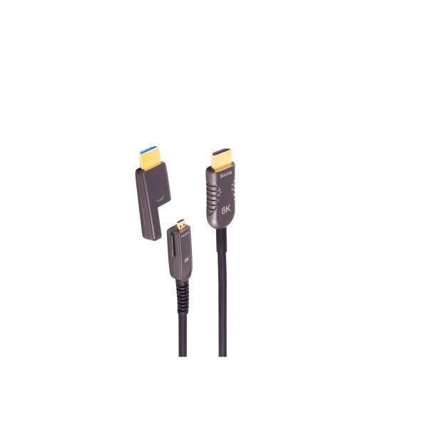 shiverpeaks®--Optisches HDMI Verlegekabel-Set, 10K, 7,5m