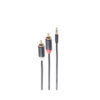 shiverpeaks®--Slim Audiokabel-- 3,5mm Stecker auf 2x...