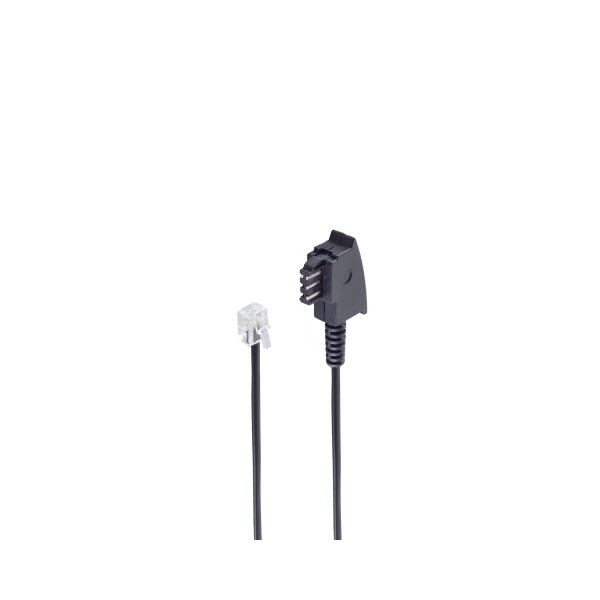 shiverpeaks®--Telefon-Anschlusskabel-TAE F-Stecker auf Western-Stecker 6/4, Siemensbelegung, 3,0m