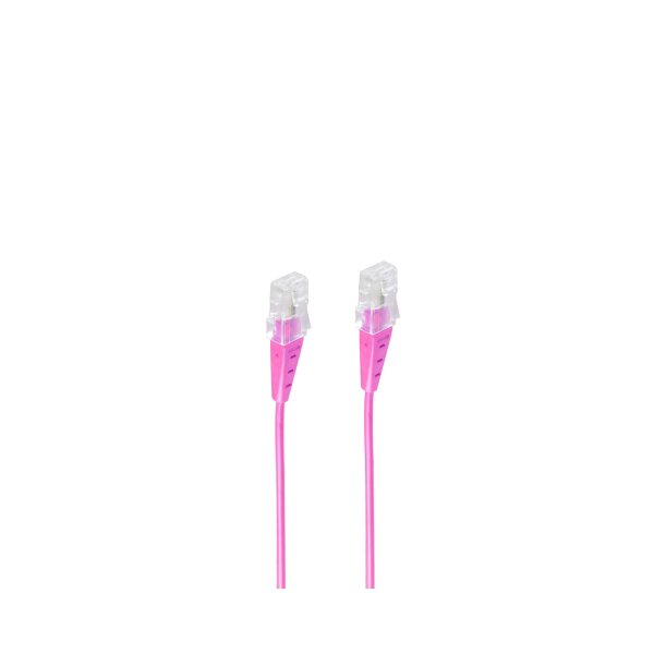 shiverpeaks®--ISDN-Anschlusskabel, RJ45 Stecker auf RJ45 Stecker, Rundkabel, 4-adrig, magenta 1,0m