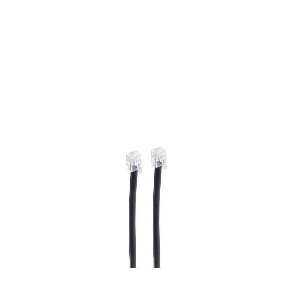 shiverpeaks®--Modular-Kabel, Western-Stecker 6/6 auf Western-Stecker 6/6,  schwarz, 6-adrig, 3,0m