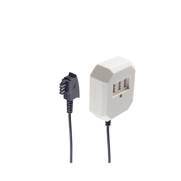 shiverpeaks®--Telefonadapter, TAE F-Stecker auf TAE Kupplung NFN  und Western-Buchse, 0,2m