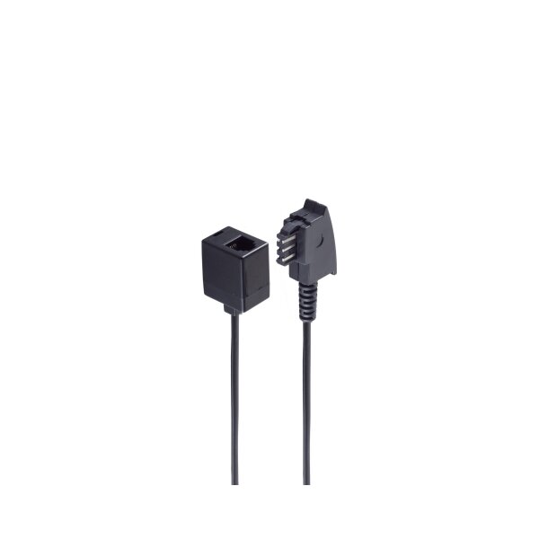 shiverpeaks®--Telefonadapter-TAE F-Stecker auf Western-Kupplung 6/4, 0,2m