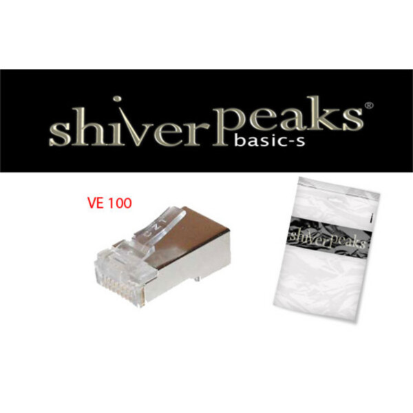 shiverpeaks®--Netzwerk Modular-Stecker RJ45 8polig, 8 Kontakte belegt, geschirmt--VE 100