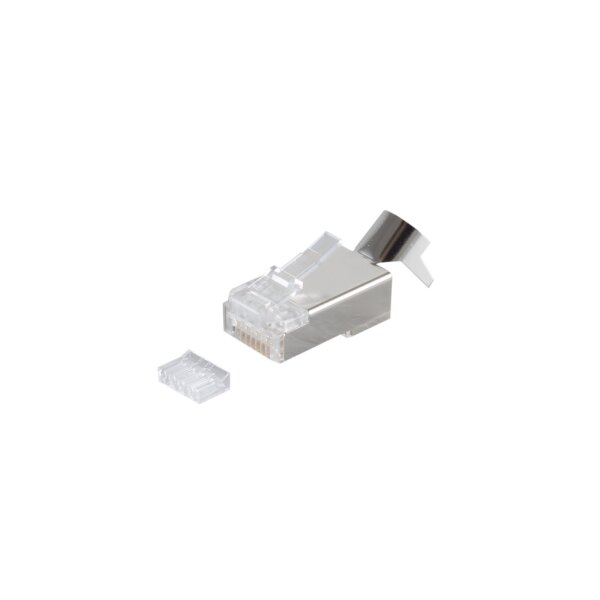 shiverpeaks®--Netzwerk Modularstecker-RJ45, 8/8, geschirmt, 50µ, Einführhilfe für cat.7 Kabe--VE-100