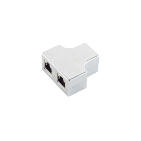 shiverpeaks®--CAT5e Patchkabelverteiler, 1 x RJ45 8/8 Buchse auf 2 x RJ45 8/8 Buchse, metallisiert