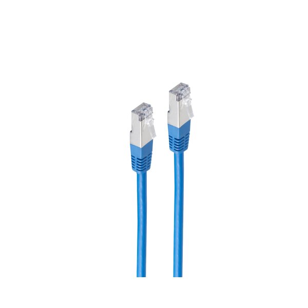 shiverpeaks®--Patchkabel Netzwerkkabel cat. 5e SF/UTP blau 0,25m