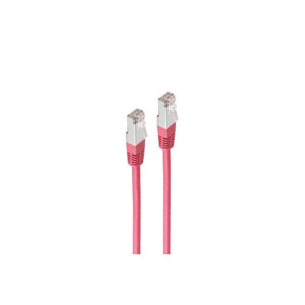 shiverpeaks®--Patchkabel Netzwerkkabel cat. 5e SF/UTP magenta 0,25m