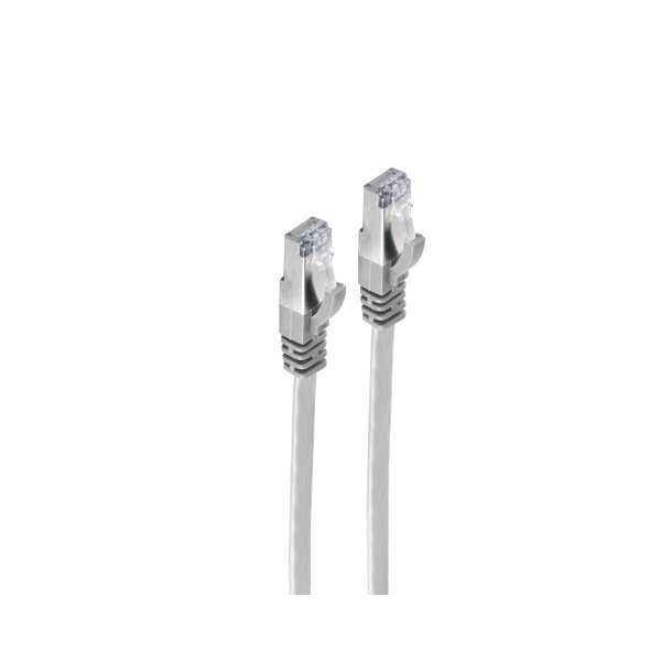 shiverpeaks®--RJ45 Patchkabel-Flachkabel, Flat U/FTP m. CAT 7 Rohkabel, slim, 1,0m