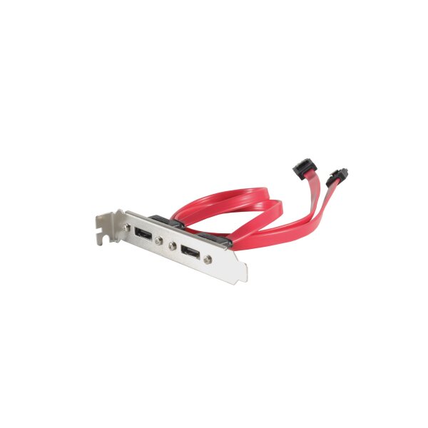 shiverpeaks®--S-ATA zu e-SATA Slotblech, 2-PORT, incl Kabel ca, 0,5m