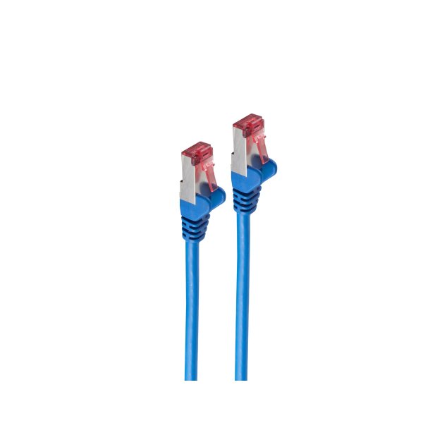 shiverpeaks®-Patchkabel S/FTP cat. 6A, PIMF---HALOGENFREI---GHMT-ZERTIFIZIERT--- blau, 0,15m