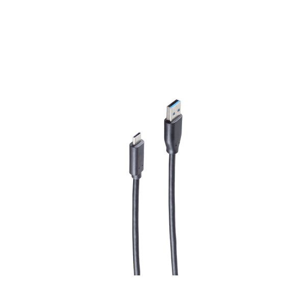 shiverpeaks®--USB Kabel 3.0, Typ 3.1 C-Stecker auf Typ 3.0 A-Stecker, Rev. 3.0, schwarz, 1,8m