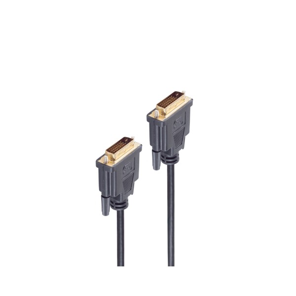 shiverpeaks®--DVI Anschlusskabel--DVI-D Stecker auf DVI-D Stecker 24+1, Dual-Link, 1,0m