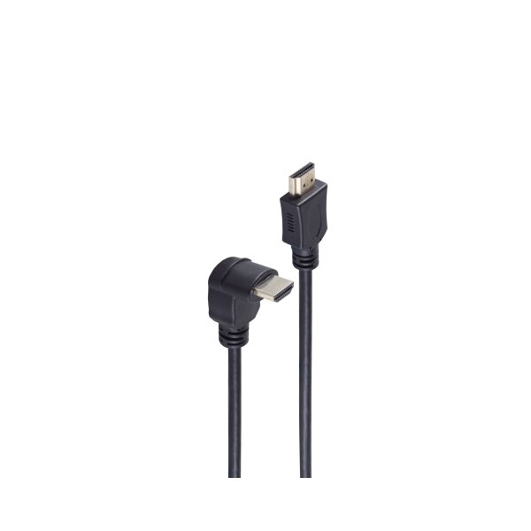 shiverpeaks®--HDMI Anschlusskabel, HDMI Winkel-Stecker auf HDMI Stecker, Abgang nach unten, 0,5m