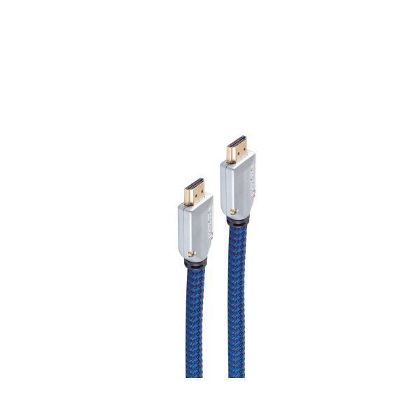 shiverpeaks®--HDMI-Anschlusskabel, HDMI Stecker auf HDMI Stecker, verchromt, verschraubt, 1,0m