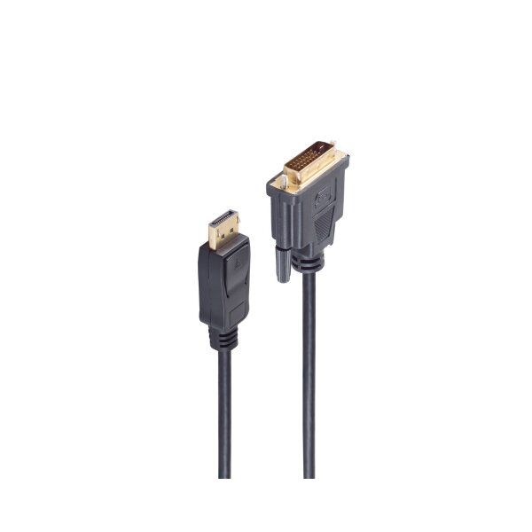 shiverpeaks®--Displayport Anschlusskabel. Displayport Stecker auf DVI 24+1 Stecker, 1m