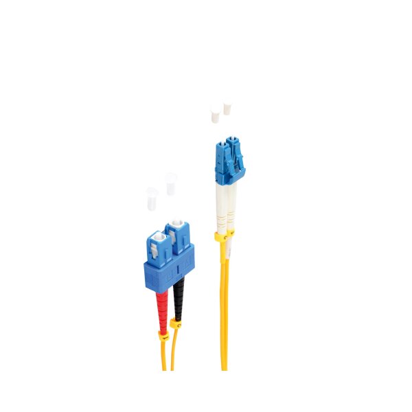 shiverpeaks®--Duplex Patchkabel LC/SC 9/125µ, OS1/OS2, gelb 1,0m