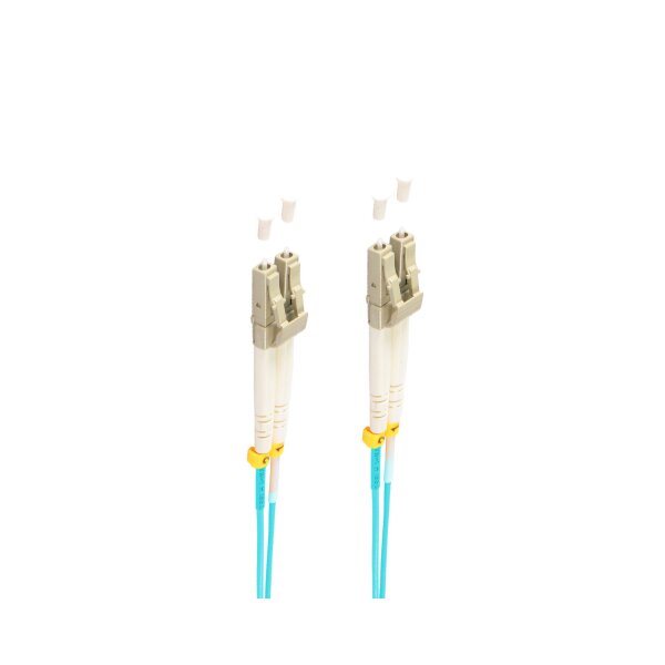 shiverpeaks®--Duplex Patchkabel LC/LC 50/125µ, OM3, aqua, 1,0m