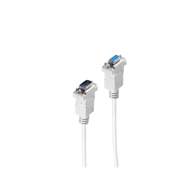 shiverpeaks®--SUB-D Verlängerung, 9-pol. Sub-D-Stecker auf 9-pol. Sub-D-Kupplung, 1,8m