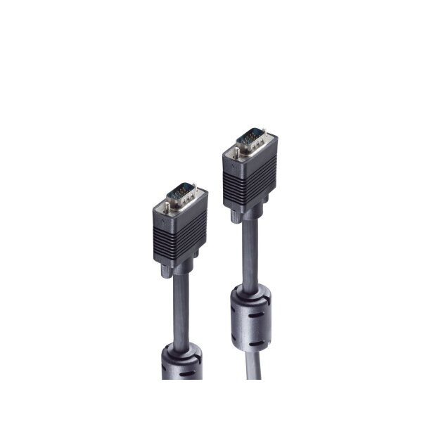 shiverpeaks®--S-VGA-Monitorkabel, 2 x 15-pol. HDD-Stecker, geschirmt, 75 Ohm, schwarz, 0,2m