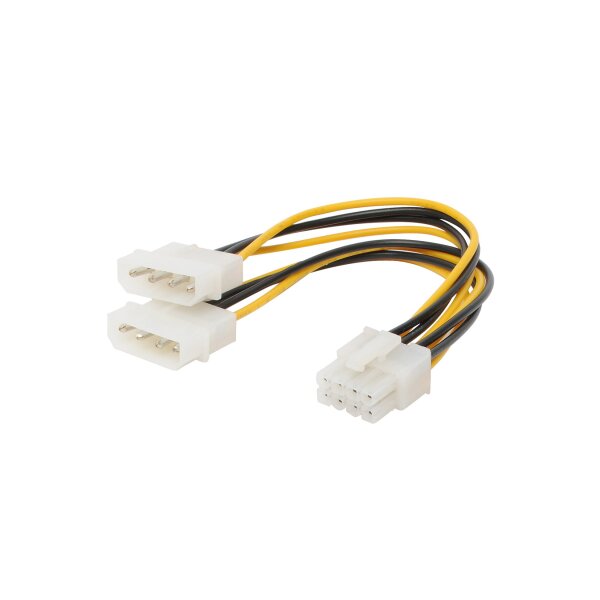 shiverpeaks®--Internes Stromkabel 2x 13.3 cm Stecker auf 8-pol PCI Express, 0,13m