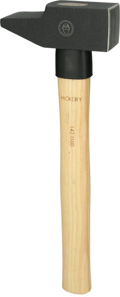 Schlosserhammer, Hickory-Stiel, französische Form, 1000g