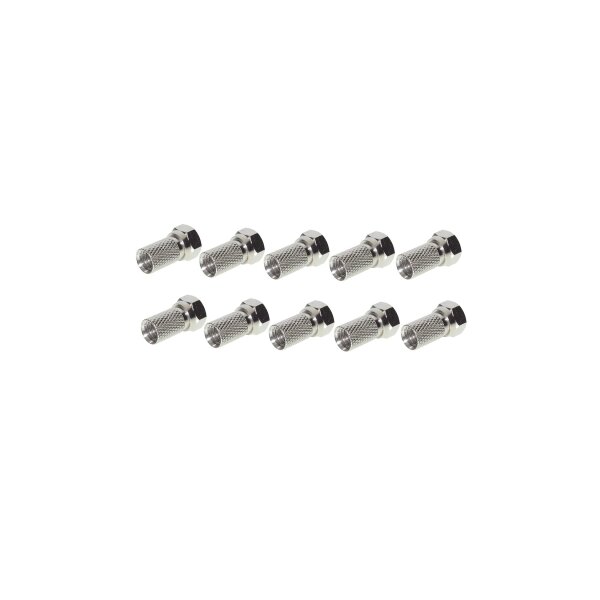 shiverpeaks®--F-Stecker 7,2, mit großer Mutter-VE10