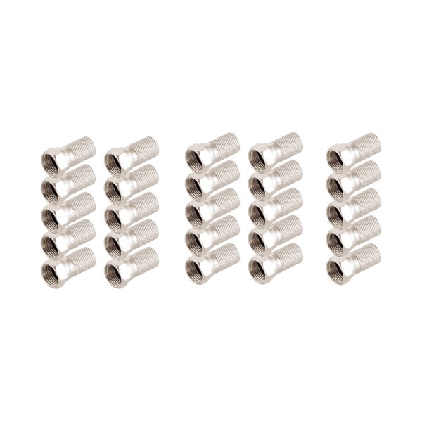 shiverpeaks®--F-Stecker 7,2  Dichtungsring---mit großer Mutter--VE25