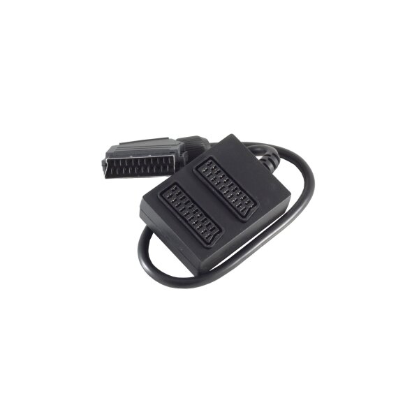 shiverpeaks®--Scart-Verteiler 2fach, Scart-Stecker auf 2 Scart-Kupplungen vollverschaltet, 0,5m