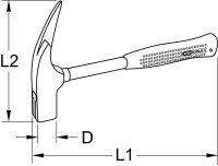 Betonschalhammer, magnetisch, 600g