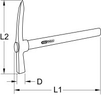 Maurerhammer, amerikanische Form