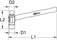 Schlosserhammer, englische Form, 225 g