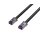 Flexline®-Patchkabel cat. 6A S/FTP, hochflexibel, kurze Bauform, PIMF, 500MHz, schwarz, 1,5m