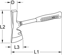 Gipserbeil mit Fiberglasstiel, 600g