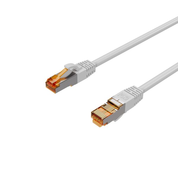 Flexline®-Patchkabel cat. 6A S/FTP, hochflexibel, PIMF, 500MHz, grau, 0,25m