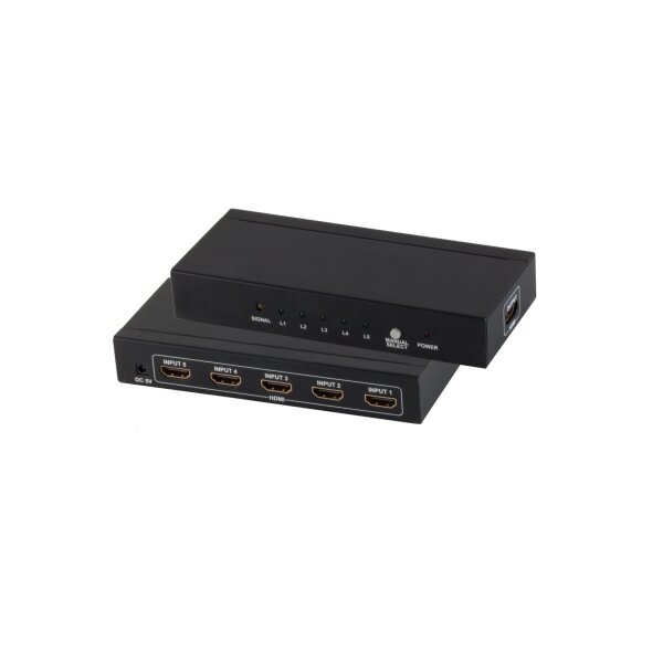 shiverpeaks®-PROFESSIONAL--HDMI Switch, 5x IN 1x OUT, 4K2K, 3D, Metallgehäuse, VER1.4