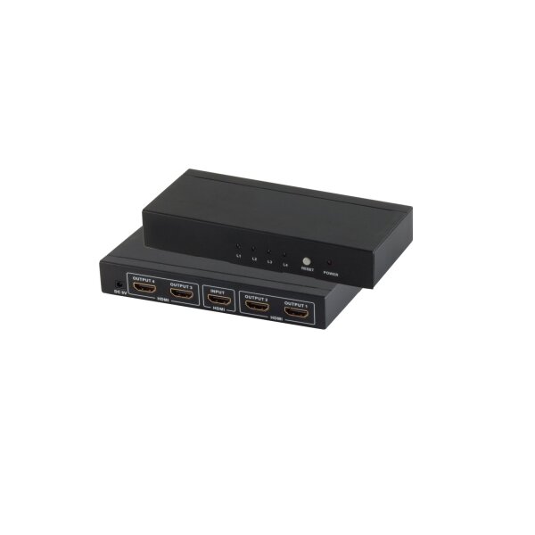 shiverpeaks®-PROFESSIONAL--HDMI Verteiler, 1 x IN   4 x OUT mit Netzteil, 4K2K, 3D, VER1.4