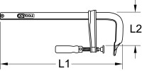 Temperguss-Schraubzwinge, 80x160mm