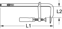 Ganzstahl-Schraubzwinge, 140x300mm