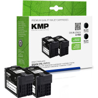 KMP Patrone Epson T2711 black Doppelp. 1100 S. E178D...