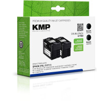 KMP Patrone Epson T2711 black Doppelp. 1100 S. E178D remanufactured