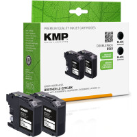 KMP Patrone Brother LC229XLBK black 2400 S. B56D refilled