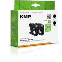 KMP Patrone Brother LC229XLBK black 2400 S. B56D refilled