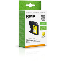 KMP Patrone Brother LC-22UY yellow 1200 S. B73Y refilled