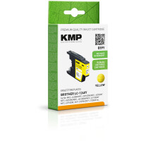 KMP Patrone Brother LC-1240Y     600 S. yellow remanufactured